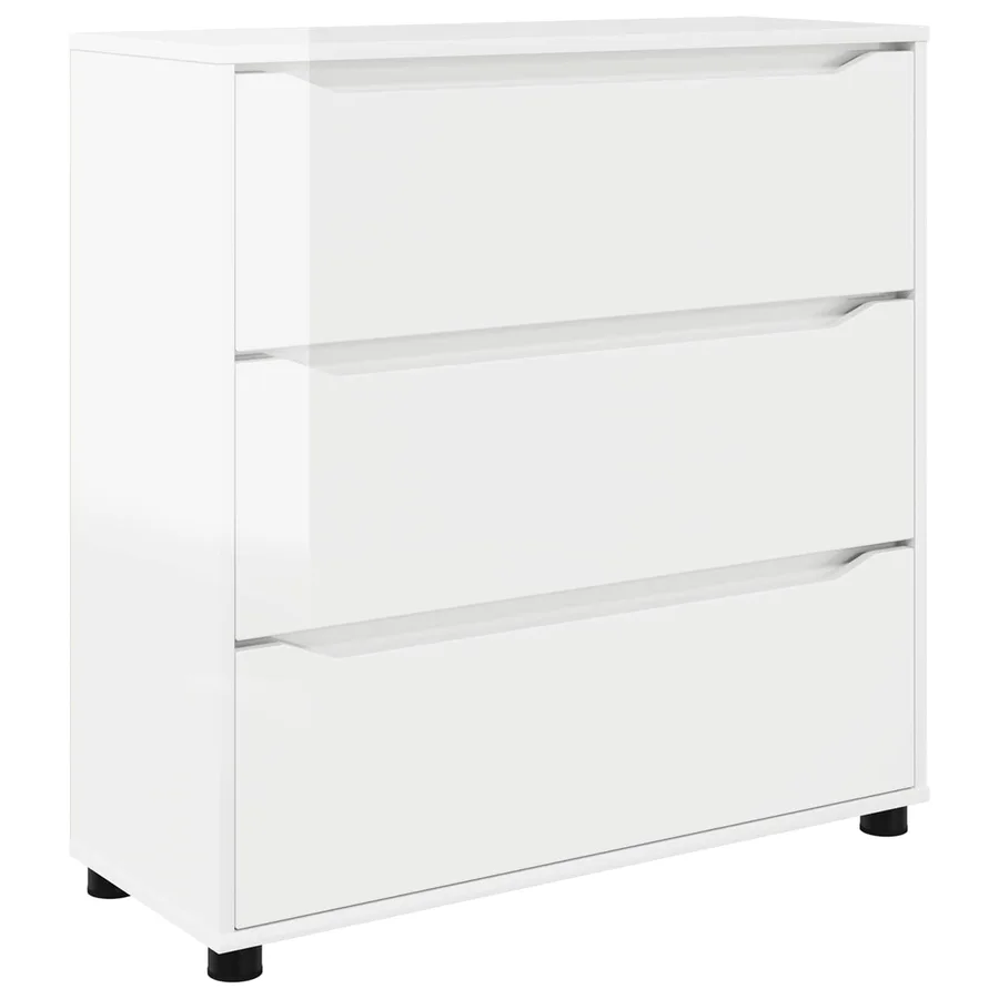 Armoire de rangement Blanc brillant 80 x 31 x 81 cm - 2