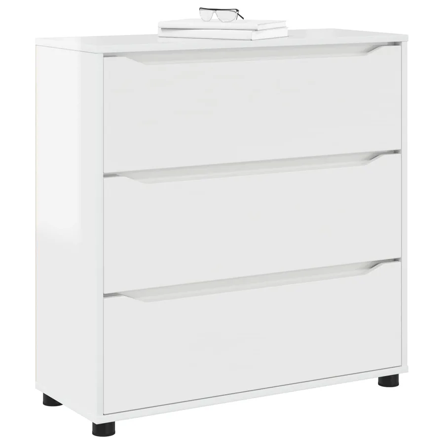 Armoire de rangement Blanc brillant 80 x 31 x 81 cm - 3