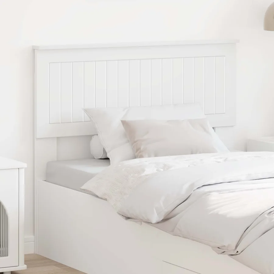 Tête de lit Blanc Bois d'ingénierie