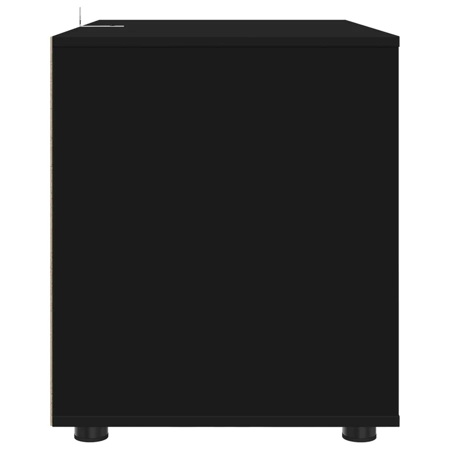 Armoire de rangement Noir 80 x 48 x 57 cm Bois d'ingénierie - 9