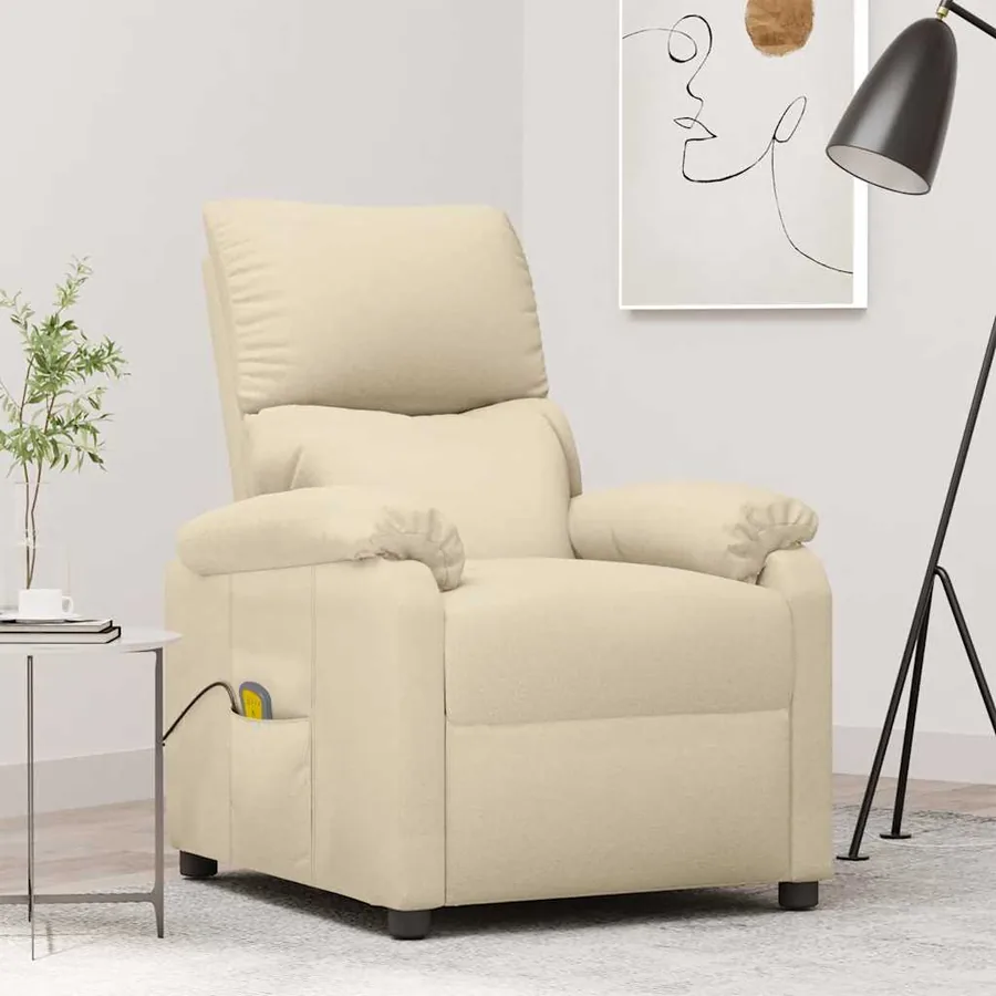 Fauteuil de massage Crème Tissu