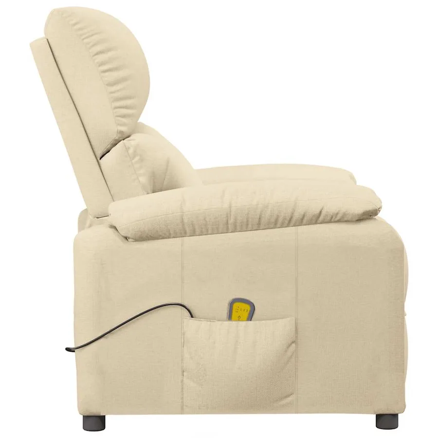 Fauteuil de massage Crème Tissu - 4