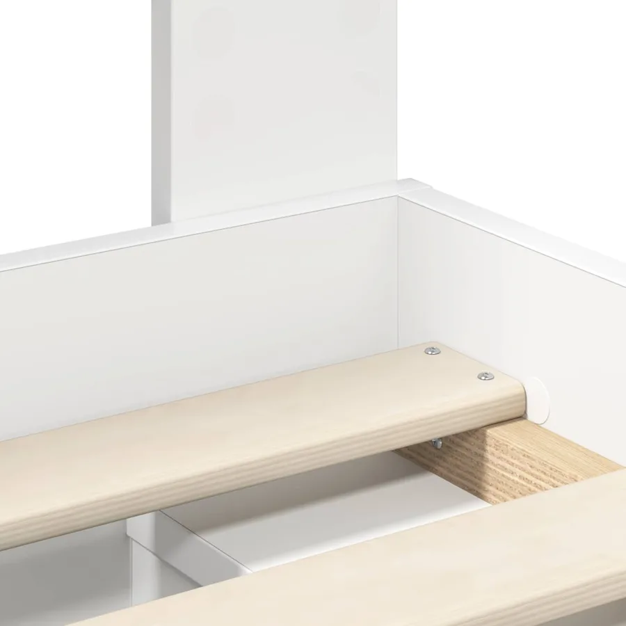 Cadre de lit avec tête de lit Blanc 100 x 200 cm Pin massif - 10