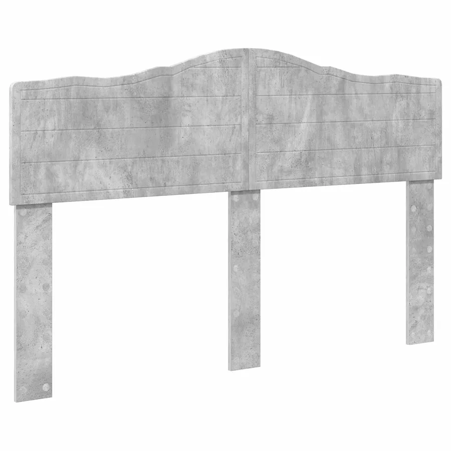 Cadre de lit Gris béton 140 x 190 cm Bois Ingénierie - 7
