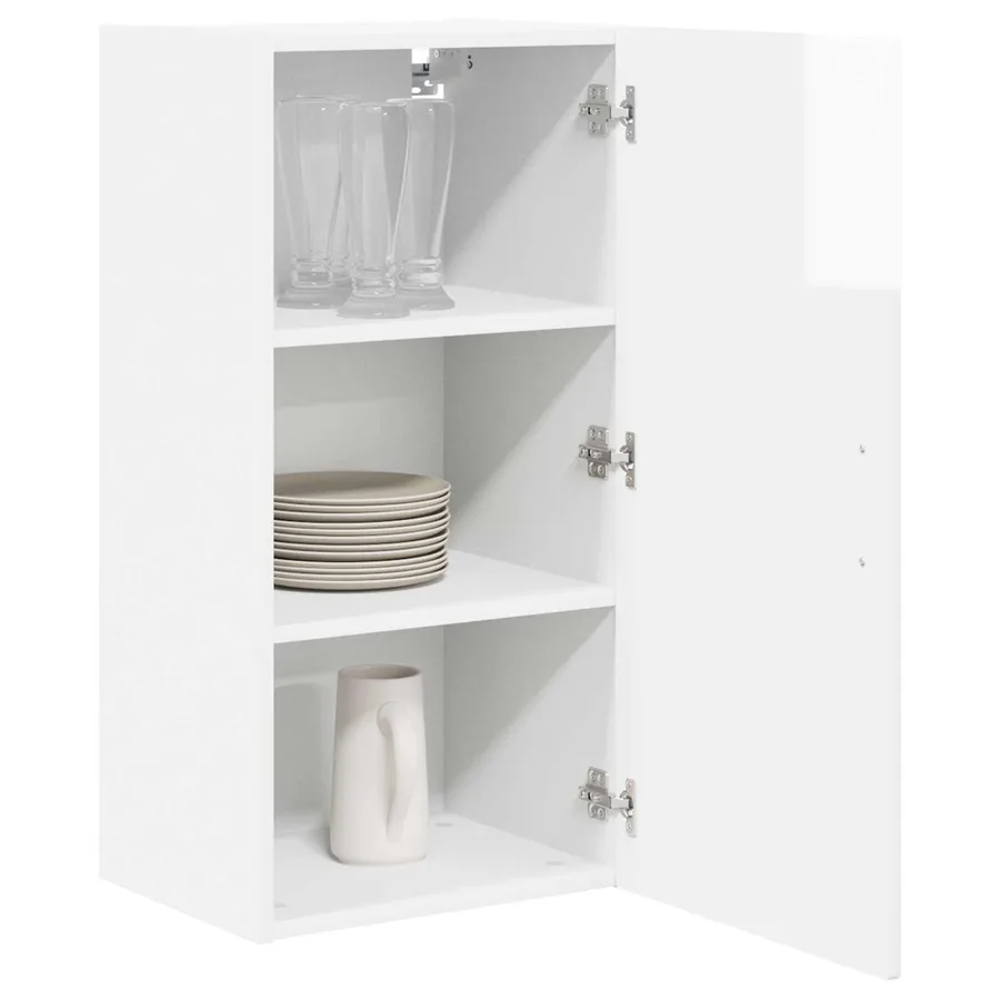 Meuble mural PORTO Blanc brillant 40 x 31 x 80 cm - 3