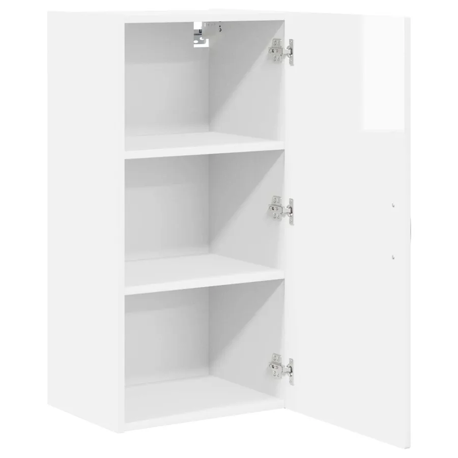 Meuble mural PORTO Blanc brillant 40 x 31 x 80 cm - 5