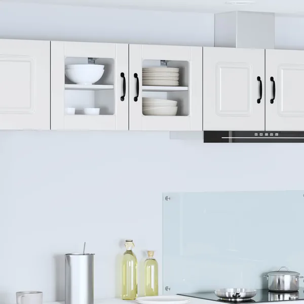 Cabinet en verre mural PORTO 2 pcs Blanc 40 x 31 x 40 cm