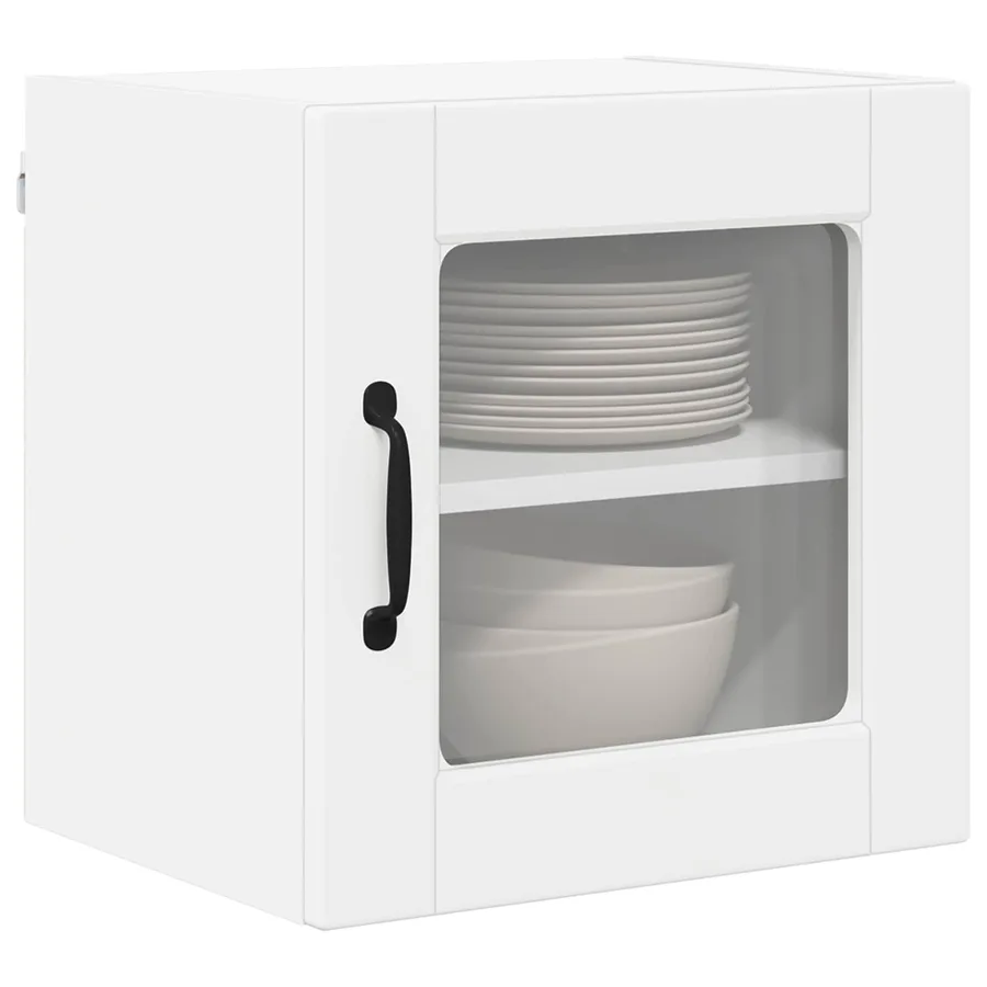 Cabinet en verre mural PORTO 2 pcs Blanc 40 x 31 x 40 cm - 3