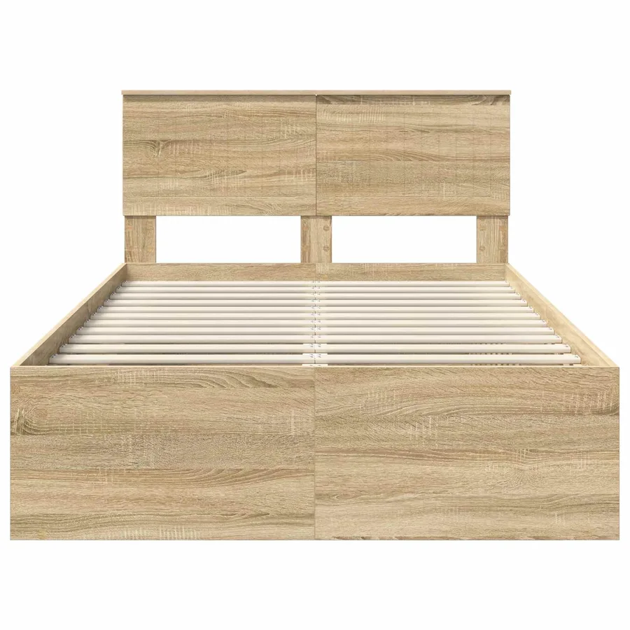 Cadre de lit avec tête de lit Sonoma 120 x 190 cm Pin massif - 7