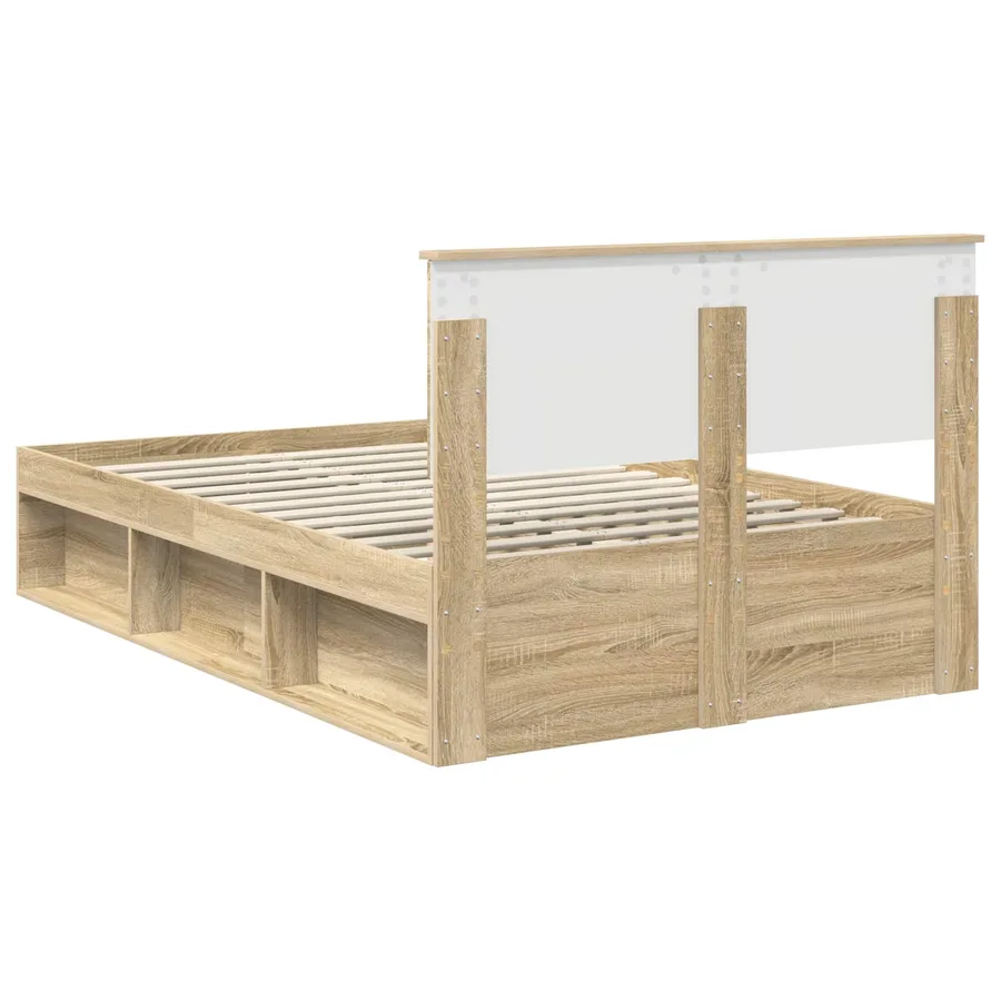 Cadre de lit avec tête de lit Sonoma 120 x 190 cm Pin massif - 9
