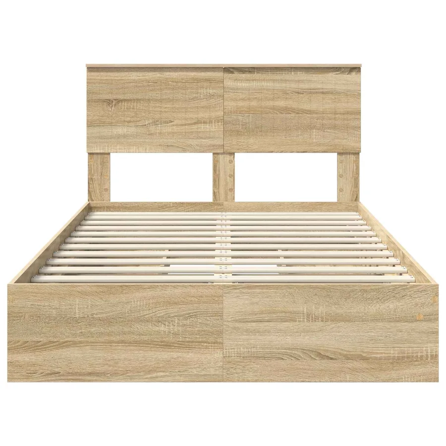 Lit de Rangement Chêne Sonoma 120 x 200 cm Bois d'ingénierie - 7