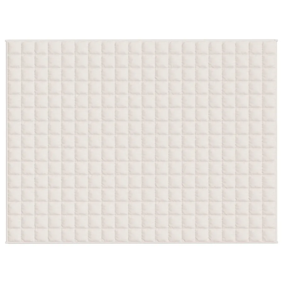 Couverture lestée Crème clair 150x200 cm 7 kg Tissu - 3