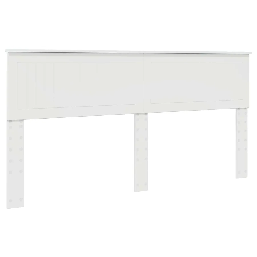 Cadre de lit avec tête de lit Blanc 180 x 200 cm Pin massif - 6