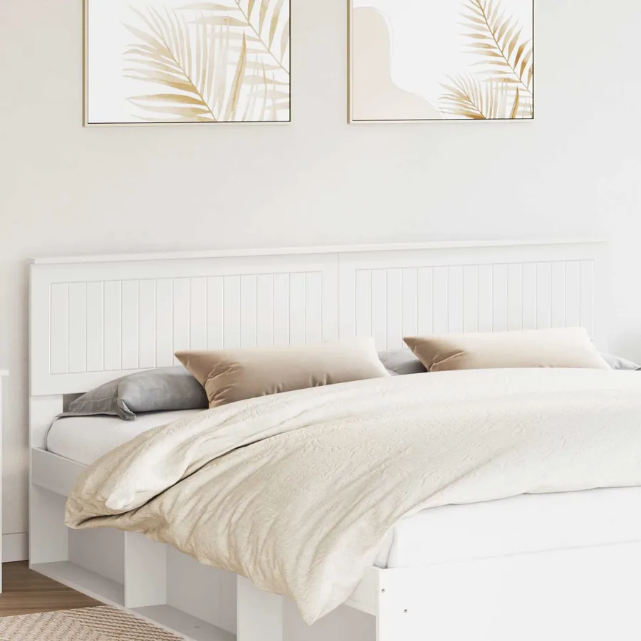 Tête de lit Blanc Bois d'ingénierie
