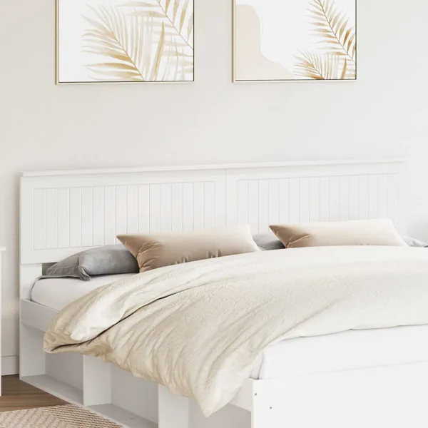 Tête de lit Blanc Bois d'ingénierie