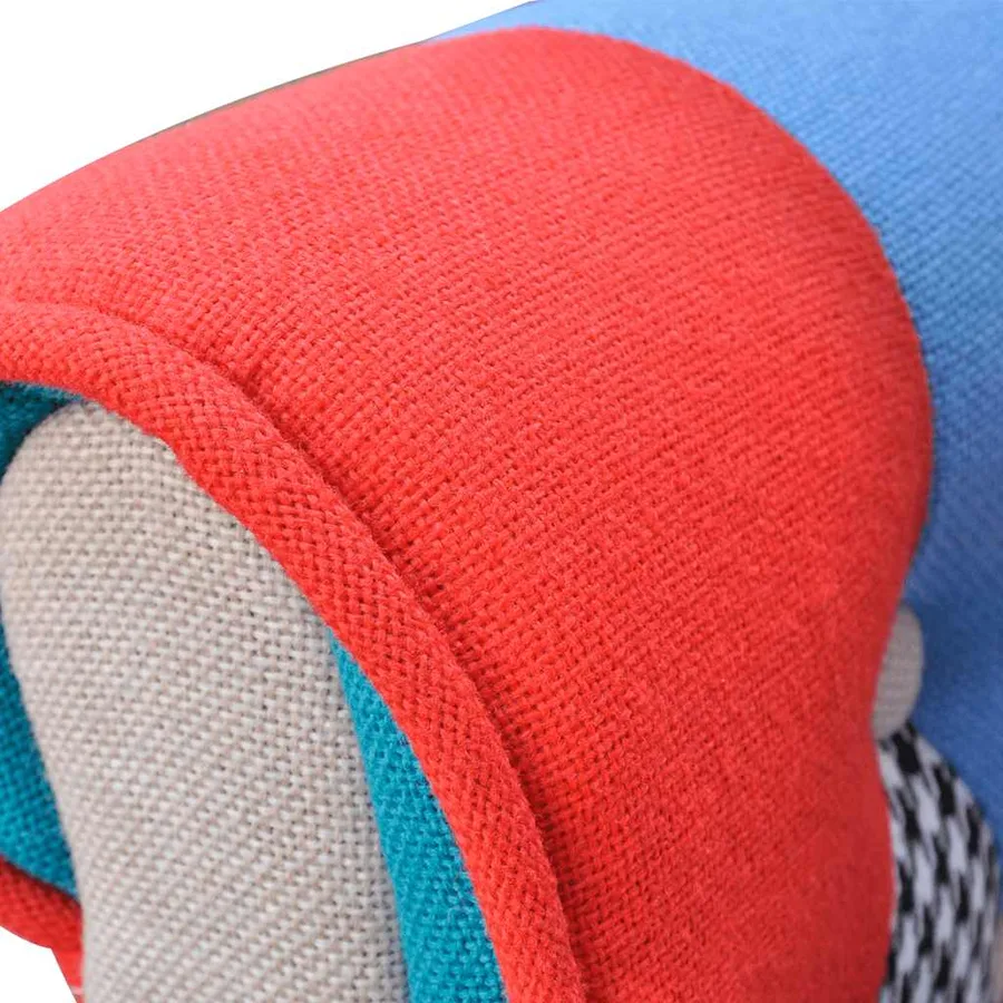 Fauteuil avec design de patchwork Tissu - 4