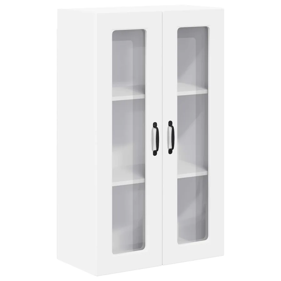 Cabinet en verre mural PORTO Blanc 60 x 31 x 100 cm - 2