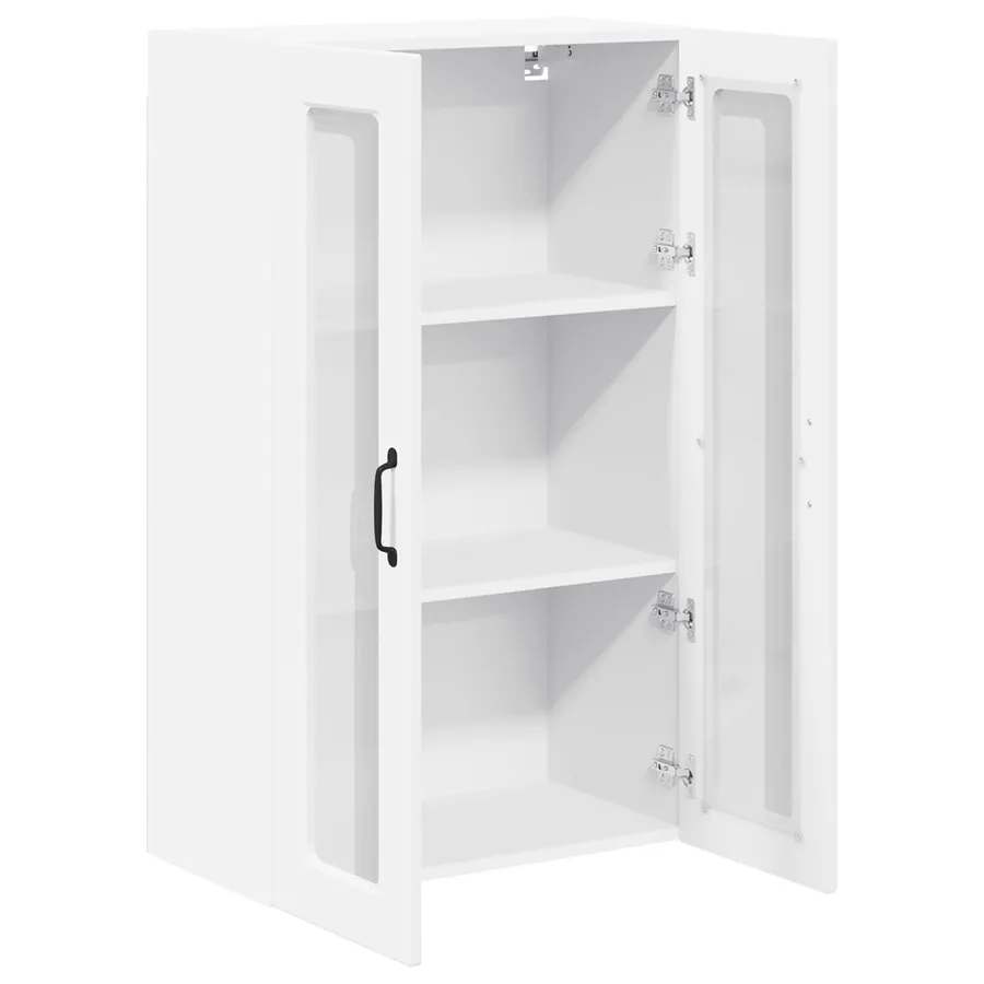 Cabinet en verre mural PORTO Blanc 60 x 31 x 100 cm - 5