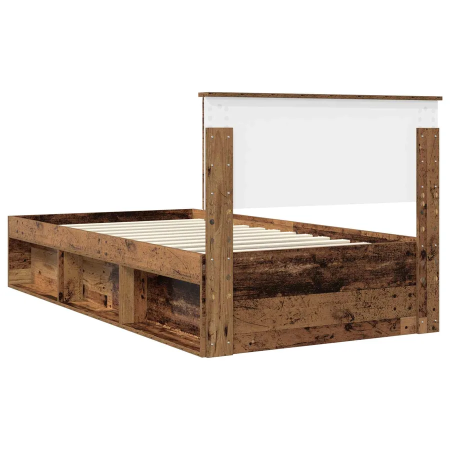 Cadre de lit Bois ancien 100 x 200 cm Pin massif - 9