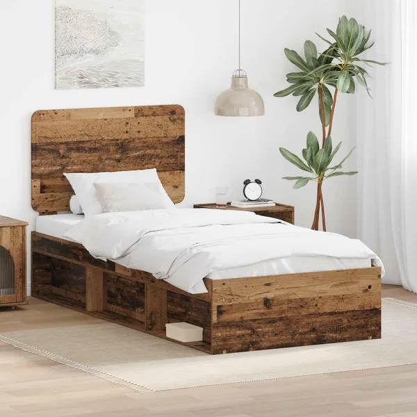 Cadre de lit Bois ancien 90 x 200 cm Bois de pin massif