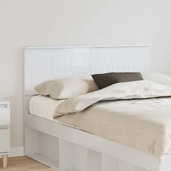 Tête de lit Blanc Brillant Bois d'ingénierie