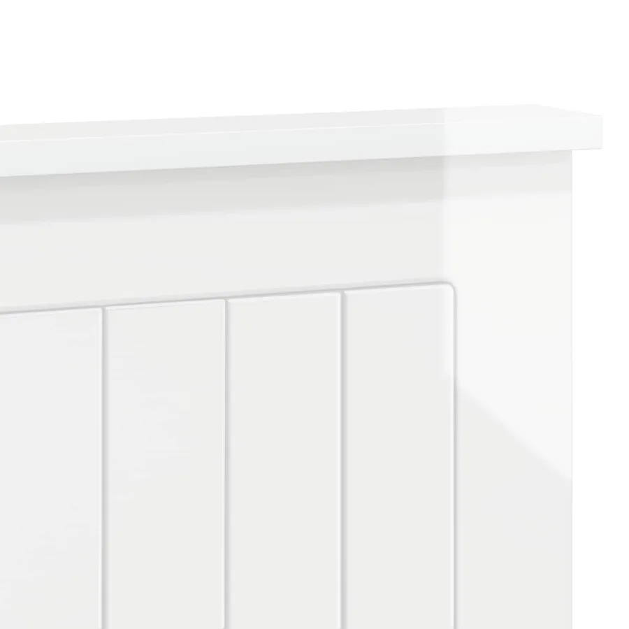Tête de lit Blanc Brillant Bois d'ingénierie - 7