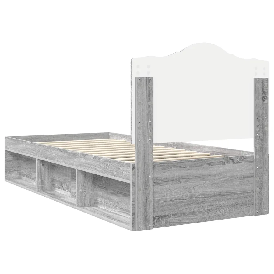 Cadre de lit Gris Sonoma 90 x 200 cm Pin massif - 9