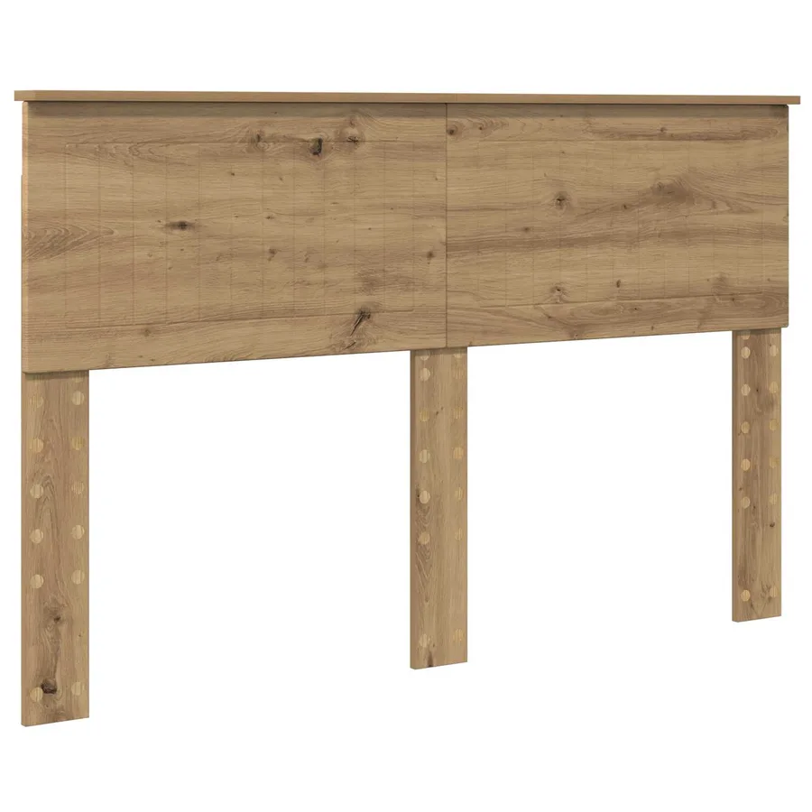 Cadre de lit Chêne artisan 140 x 190 cm Pin massif - 6