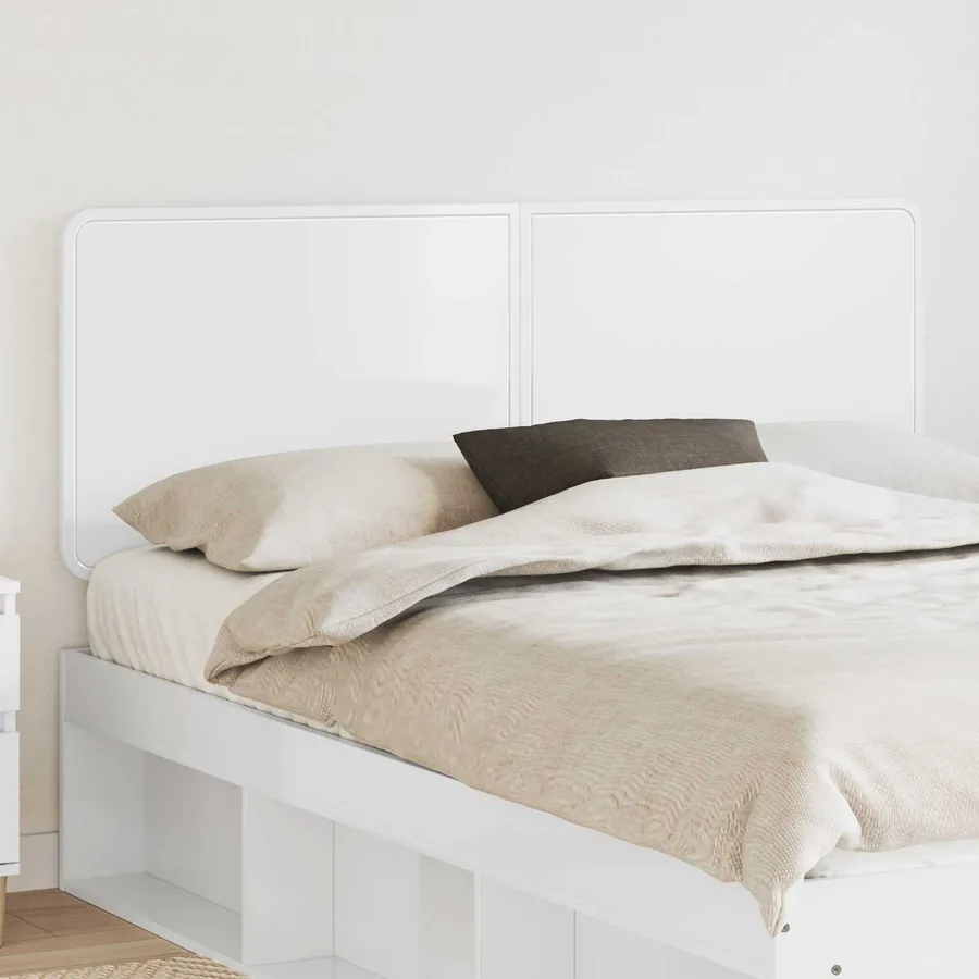 Tête de lit Blanc Brillant Bois d'ingénierie