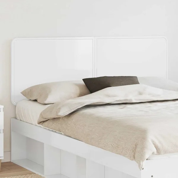 Tête de lit Blanc Brillant Bois d'ingénierie