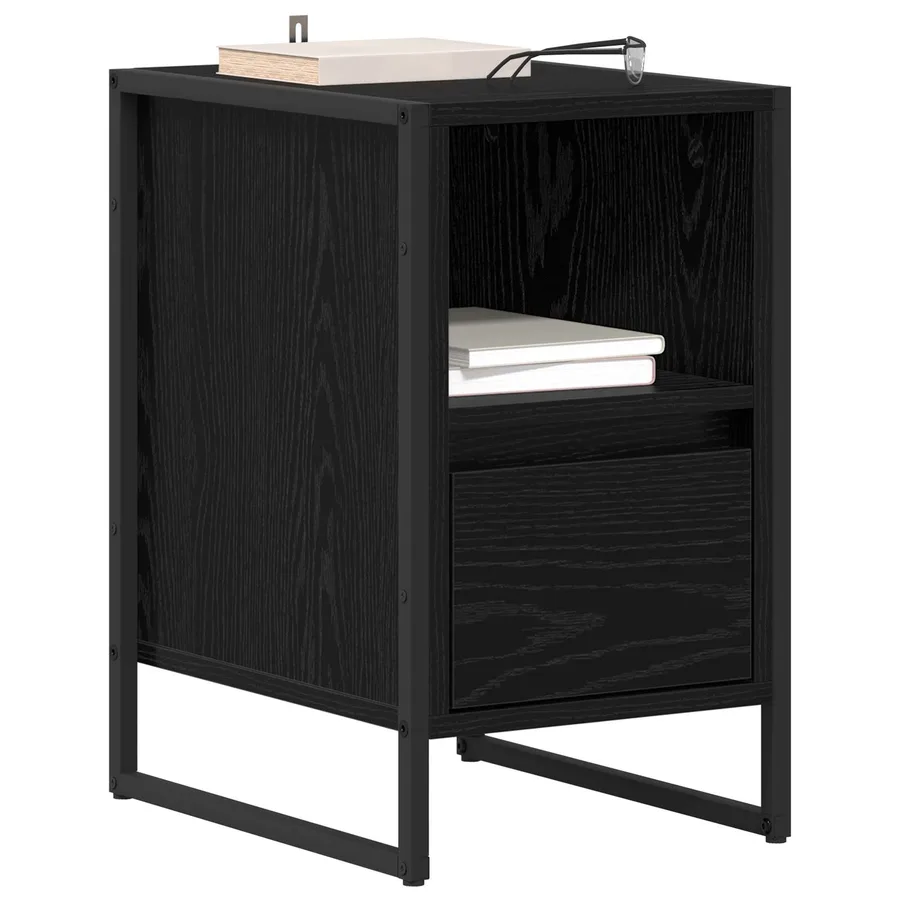 Table de chevet avec tiroir 2 pcs Chêne noir 39,5 x 30 x 50 cm - 3