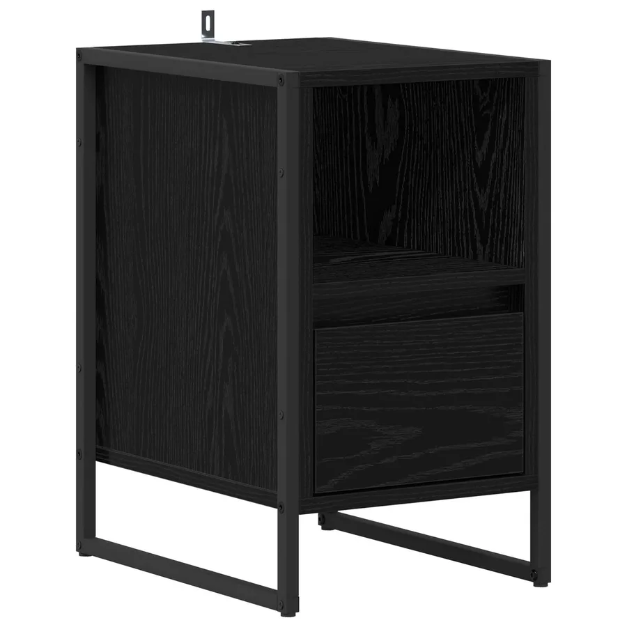 Table de chevet avec tiroir 2 pcs Chêne noir 39,5 x 30 x 50 cm - 5