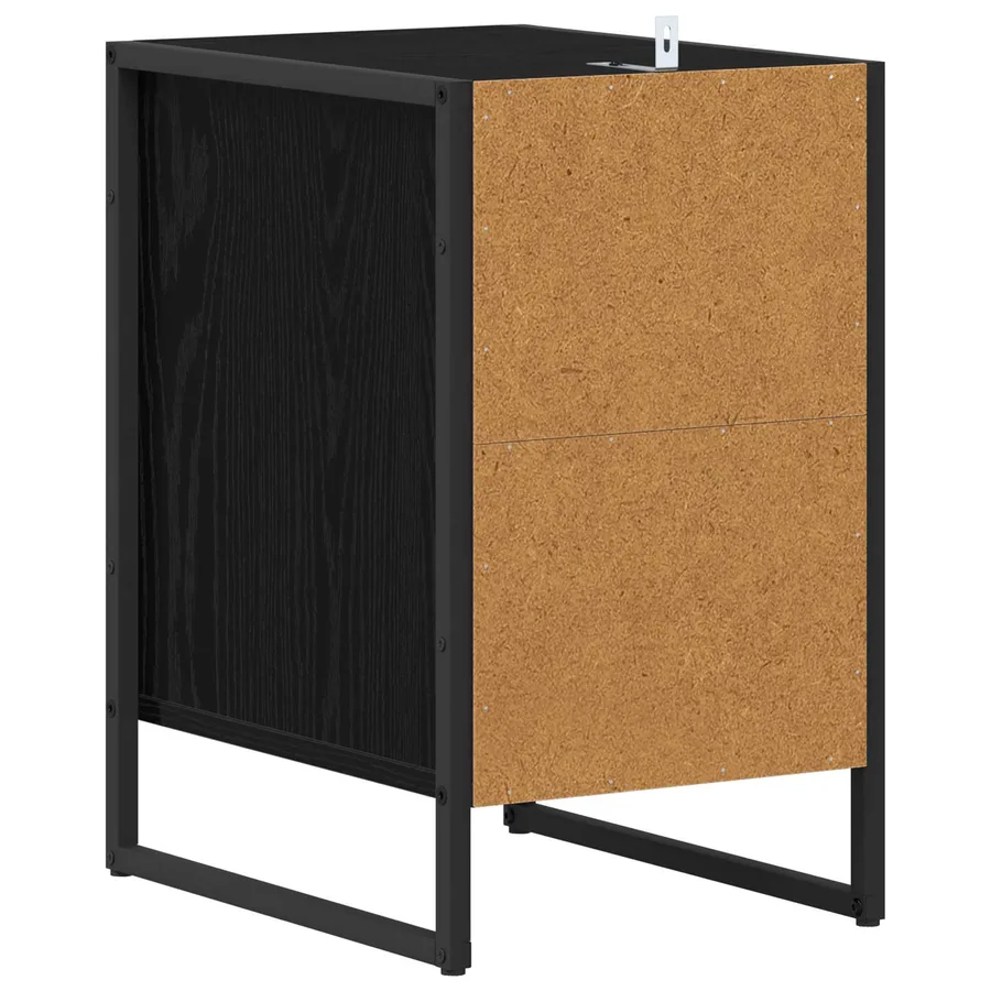 Table de chevet avec tiroir 2 pcs Chêne noir 39,5 x 30 x 50 cm - 9