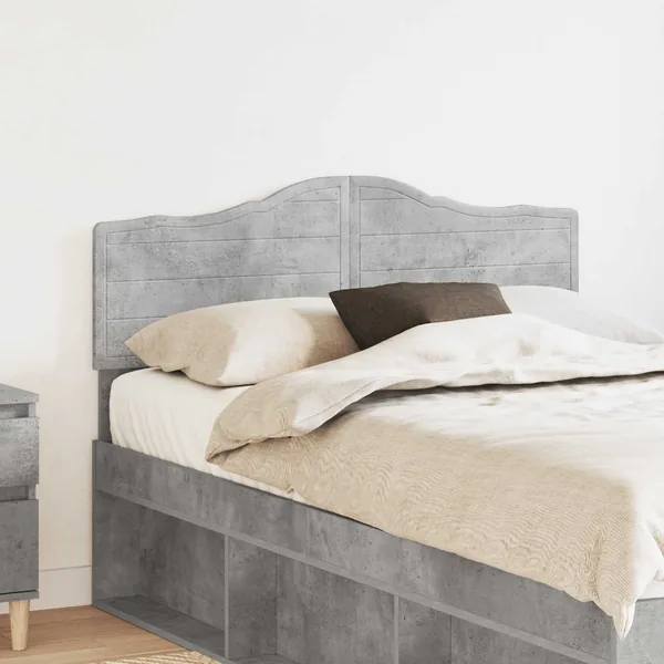 Tête de lit Gris béton Bois d'ingénierie