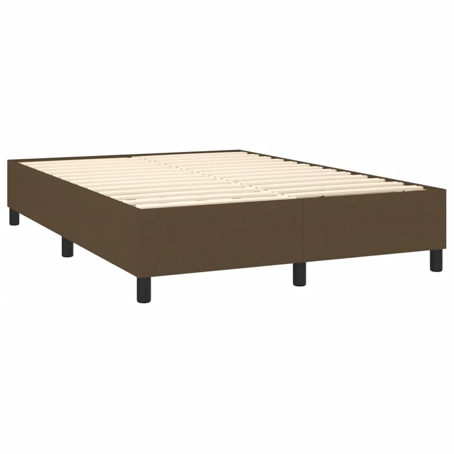 Sommier à lattes de lit avec matelas Marron foncé 140x200 cm - 4