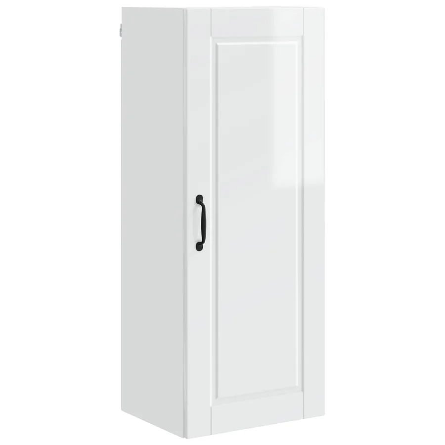 Meuble mural PORTO Blanc brillant 40 x 31 x 100 cm - 2