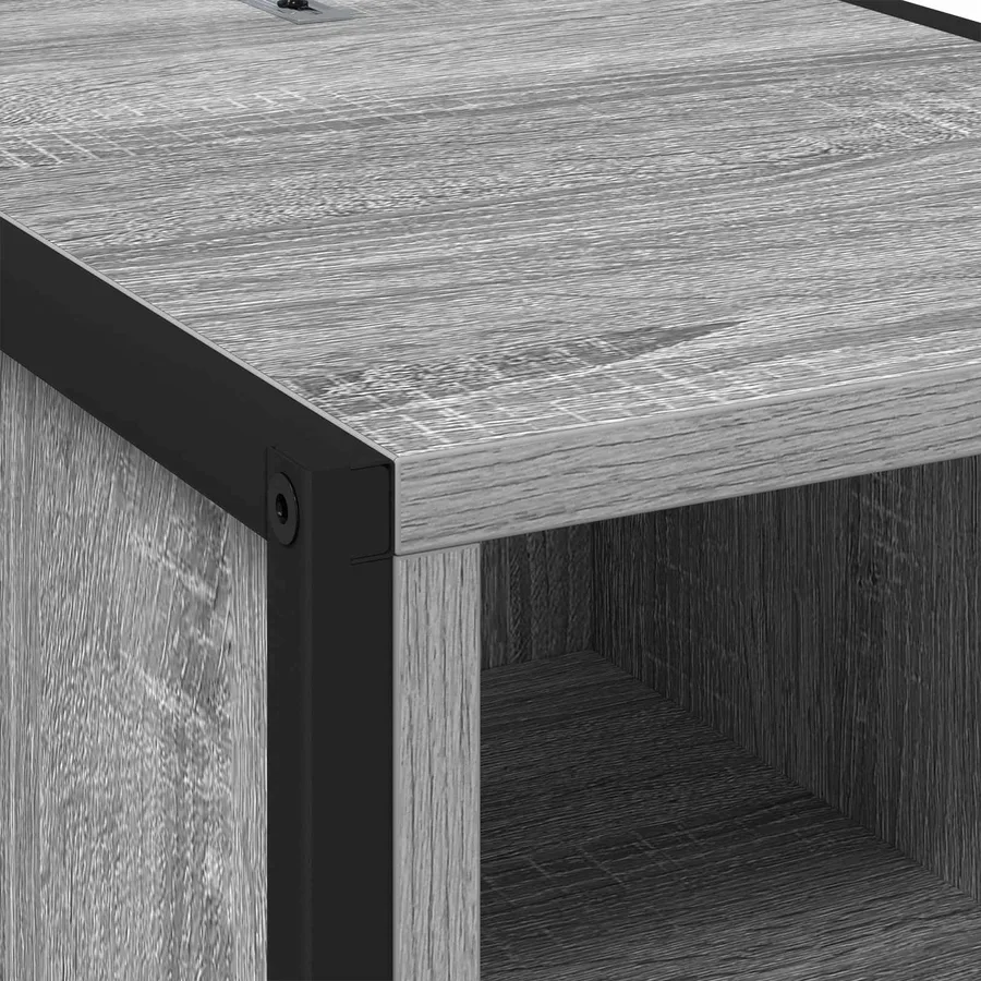 Table de chevet Gris Sonoma 39,5 x 30 x 50 cm Bois d'ingénierie - 9