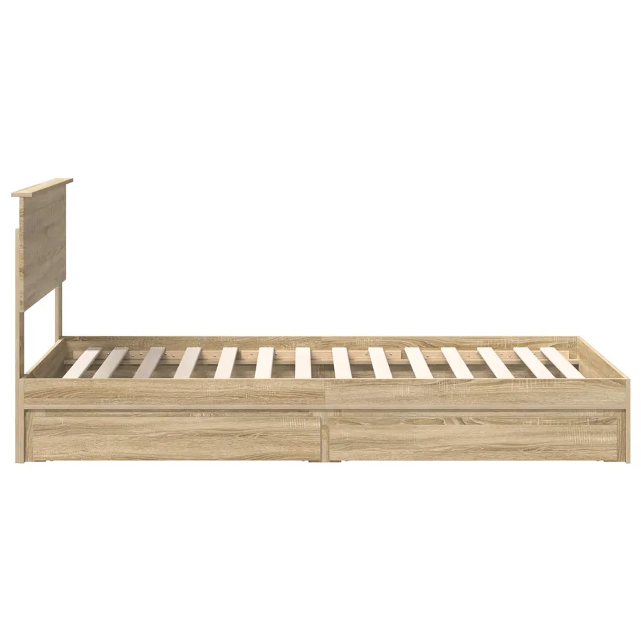 Lit de Rangement Chêne Sonoma 100 x 200 cm Bois d'ingénierie - 9