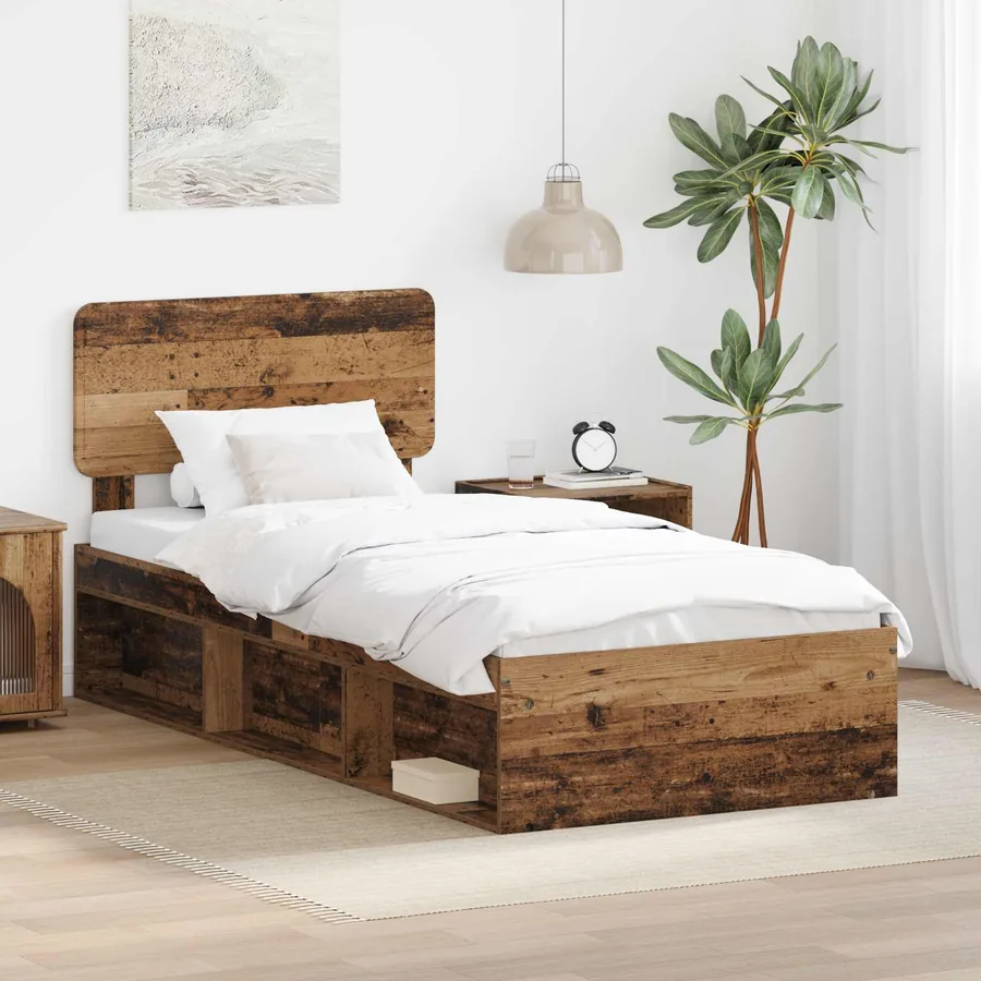 Cadre de lit Bois ancien 100 x 200 cm Pin massif