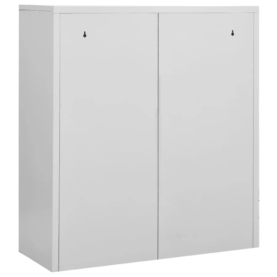 Armoire de bureau Gris clair 90x40x102 cm Acier - 5