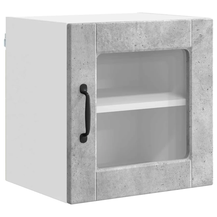Cabinet en verre mural PORTO 2 pcs Gris béton 40 x 31 x 40 cm - 5