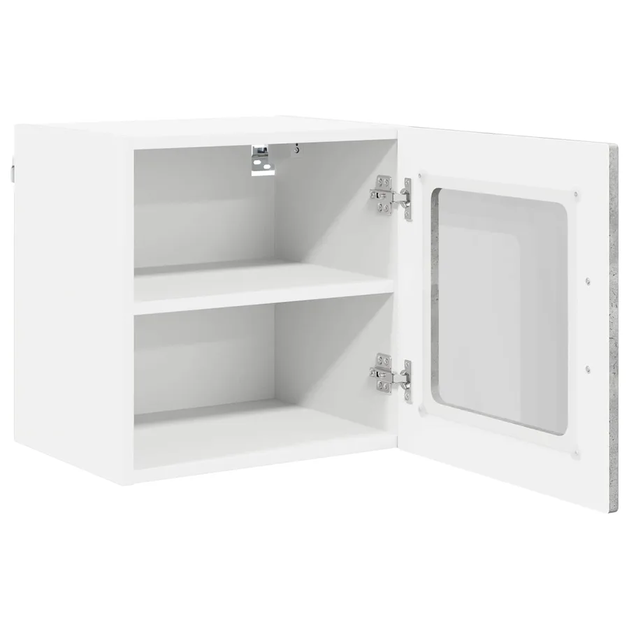 Cabinet en verre mural PORTO 2 pcs Gris béton 40 x 31 x 40 cm - 6