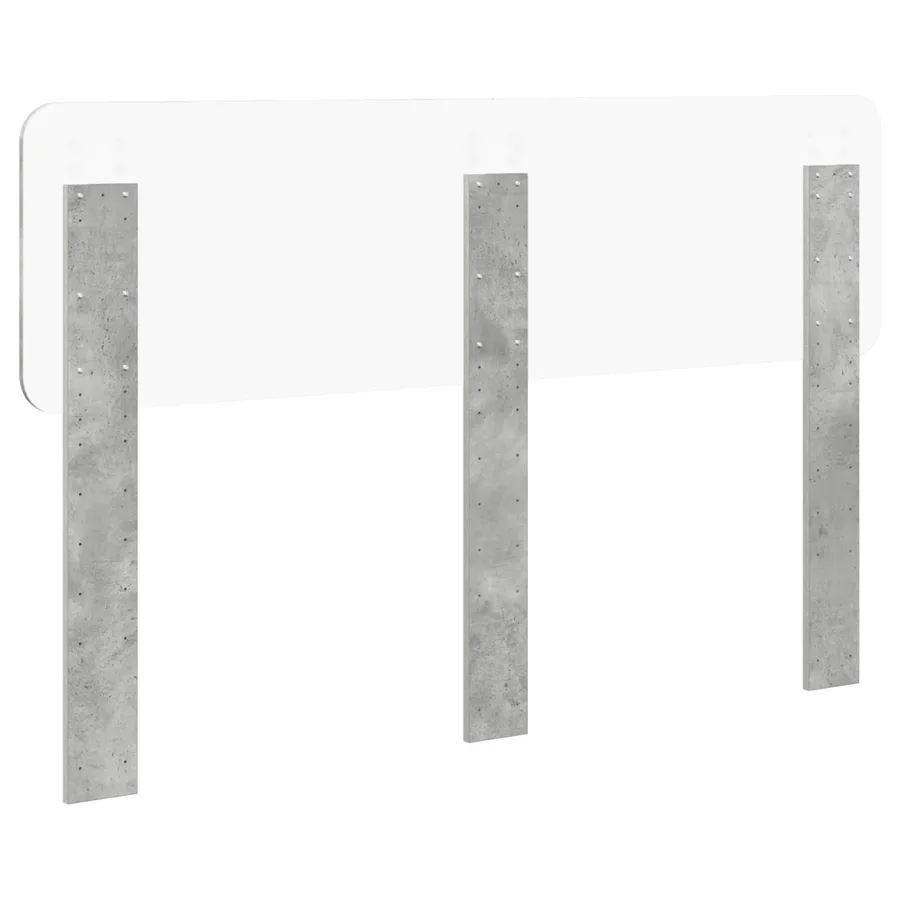 Tête de lit Gris béton Bois d'ingénierie - 6