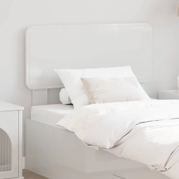 Tête de lit Blanc Brillant Bois d'ingénierie