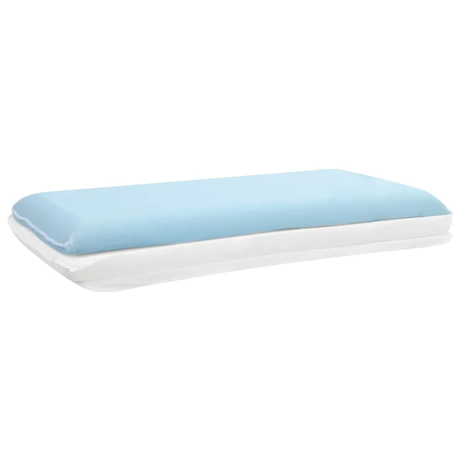 Coussin de sommeil Uni Blanc 80 x 40 x 12 cm Mousse de Gel - 3