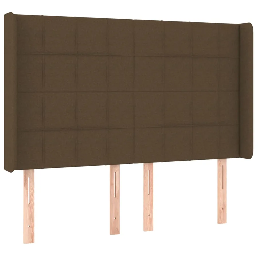 Sommier à lattes de lit matelas et LED Marron foncé 140x200 cm - 7