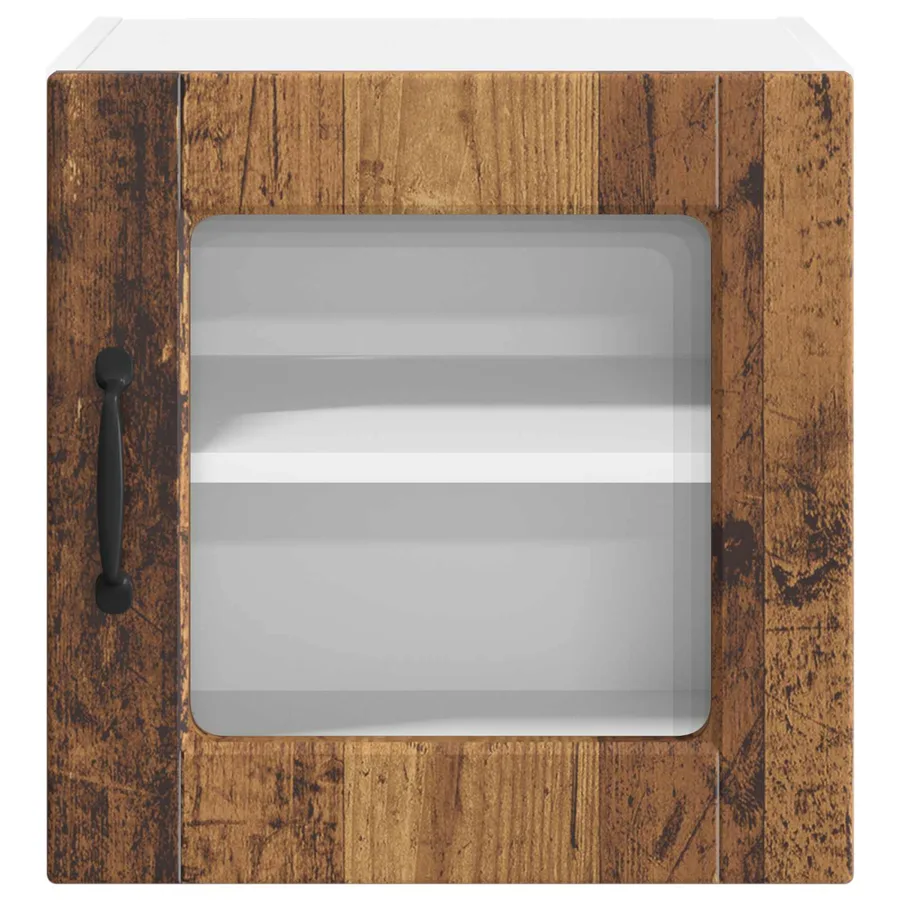 Cabinet en verre mural PORTO 2 pcs Bois ancien 40 x 31 x 40 cm - 7