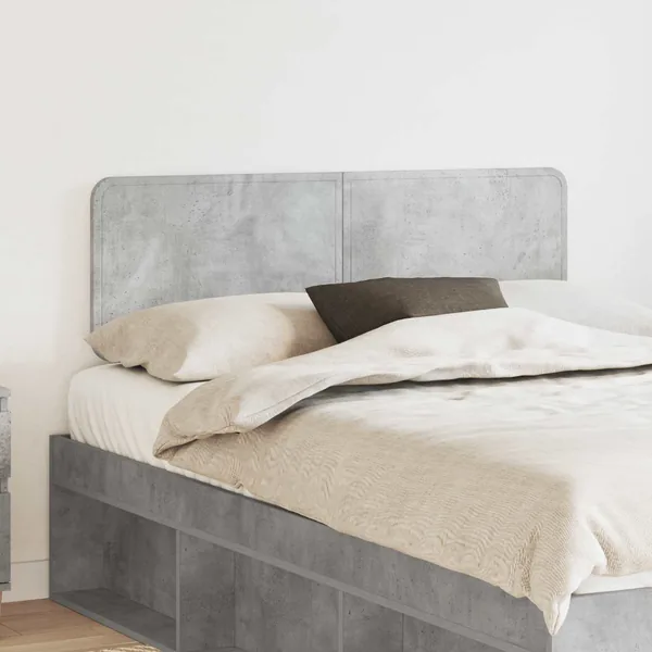 Tête de lit Gris béton Bois d'ingénierie