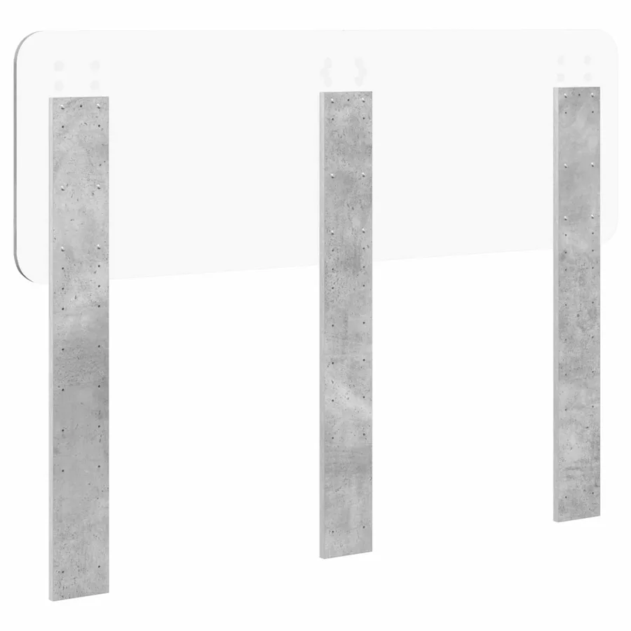 Tête de lit Gris béton Bois d'ingénierie - 6