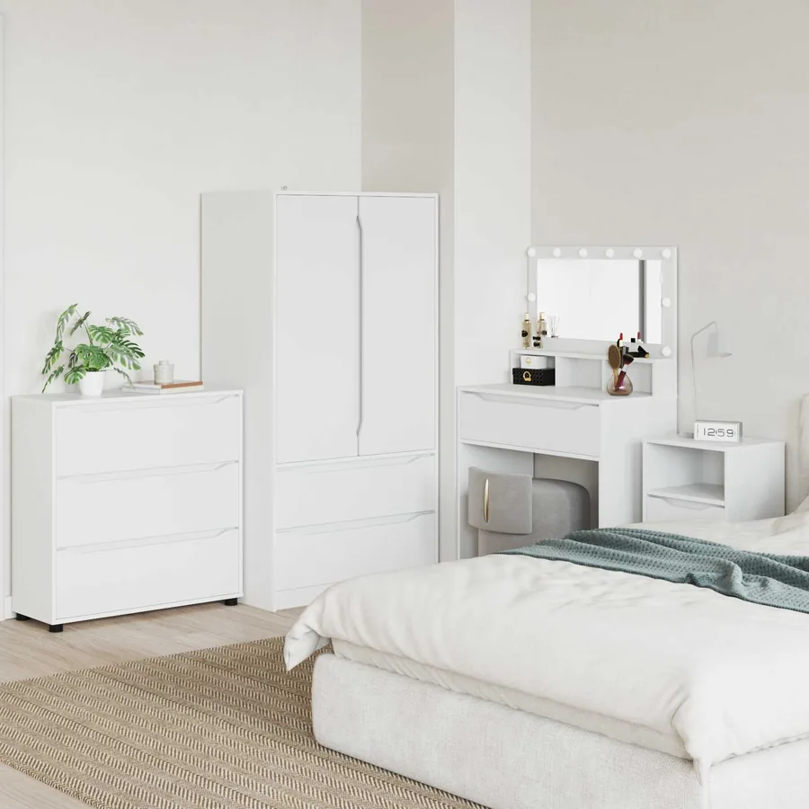 Armoire de rangement Blanc 80 x 31 x 81 cm Bois d'ingénierie